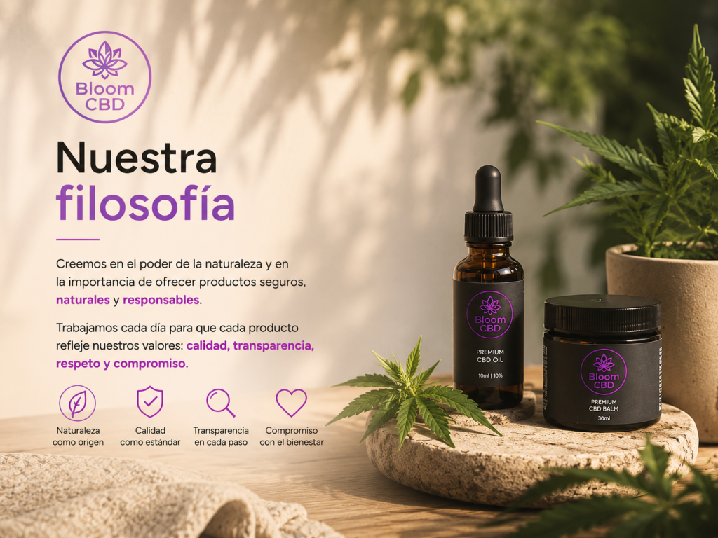 en BLOOMCBD hemos desarrollado una política de selección basada en criterios objetivos de calidad, analizando cada producto antes de incorporarlo a nuestro catálogo y colaborando únicamente con fabricantes que acrediten procesos de producción controlados y respetuosos con la normativa europea.
